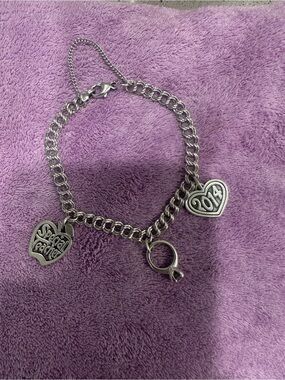 James Avery Sterling Silver Double Curb Charm Bracelet with retired charms